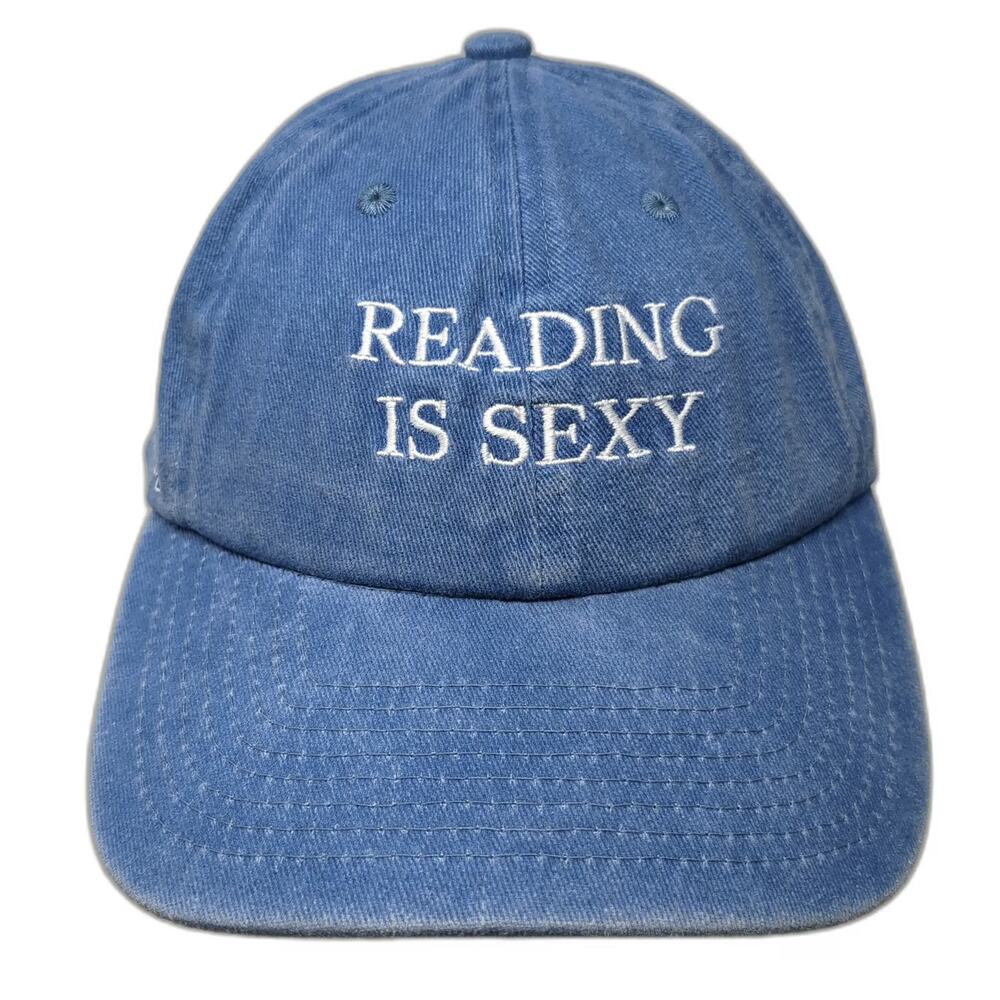 Book of the Month Baseball Cap Blue One Size Slideback Reading Is Sexy Hat